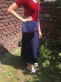 Bild 5 von Handbag blue red small with clock