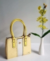 Handbag yellow medium with clock