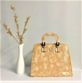 Croco beige handbag